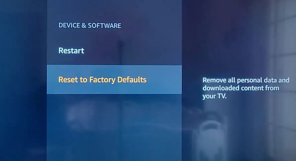 How to Reset Toshiba Fire TV
